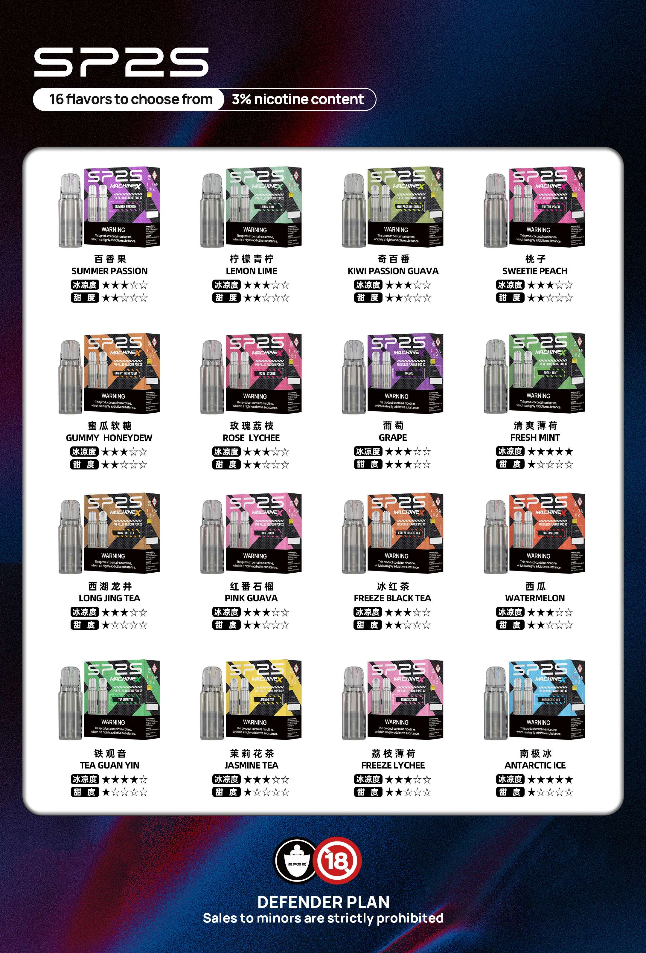 SP2S MAX煙彈｜4ML大容量・2顆裝｜適配SP2S MAX主機｜16種口味現貨(图1)